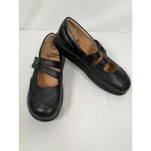 Finn Comfort Sacramento Mary Jane Black Leather Shoes Women 7 W Made In Germany